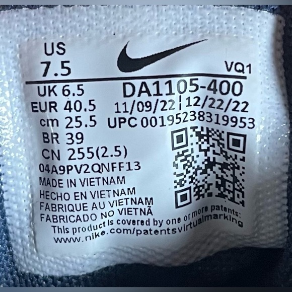 Nike Quest 4 Womens Size 9 (Mens 7.5) Running Shoes Sneakers Thunder Blue - Picture 11 of 12